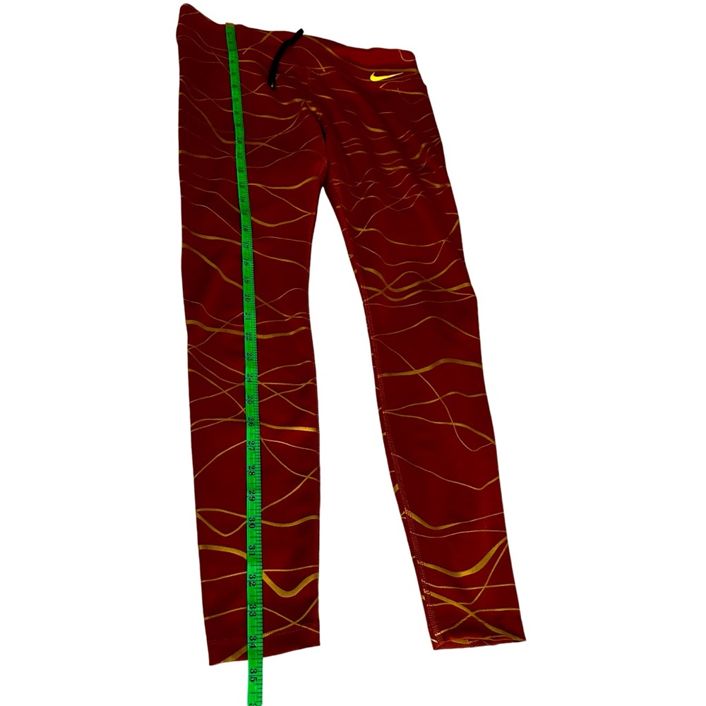Nike Icon Clash Fast women’s running tights size large - gold and clay red - Picture 7 of 13